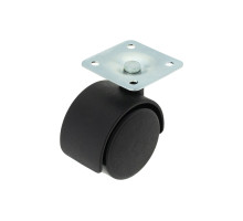Ролик для мебели 40 mm с планкой (пластик)