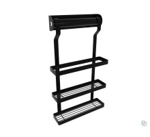 Полка кухонная для специй двойная высокая Черная SPC 2L BLK (LZ)