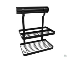 Полка кухонная для специй двойная Черная SPC 1L BLK (LZ)