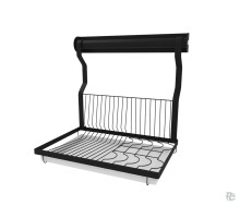 Полка кухонная для тарелок и чашек Черная DSH-BWL BLK (LZ)