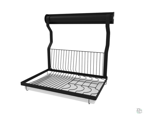 Полка кухонная для тарелок и чашек Черная DSH-BWL BLK (LZ)