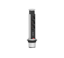Розетка TUBUS+USB   серая  Rejs TR19.0002.08.049